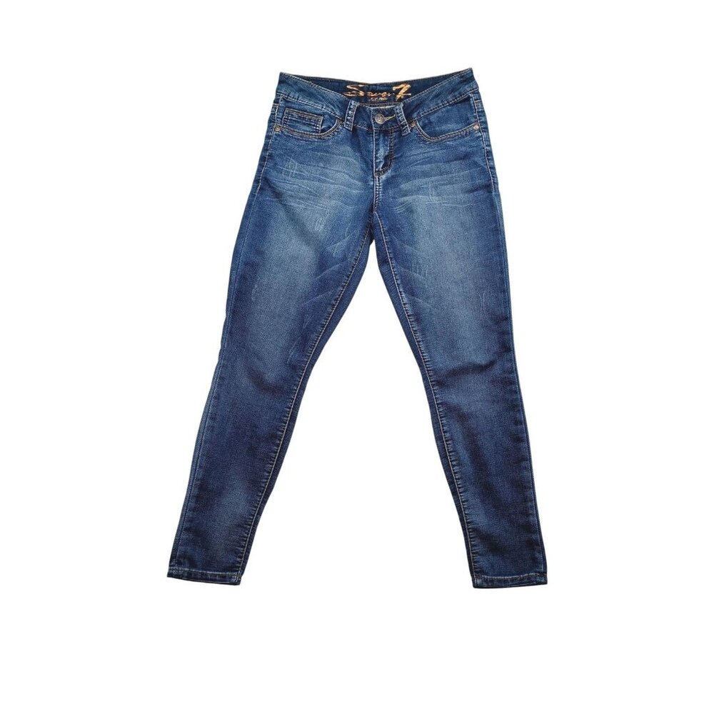 Seven 7 Jeans Womens 6 Blue Stretch Denim‎ Legging Skinny Fit Mid Rise Pants